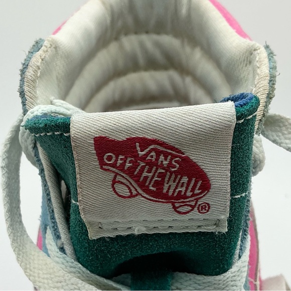 Vans Off The Wall SK8 Colorblock Multicolor suede/canvas hightops M8/WM9.5 SR1 - Picture 9 of 10